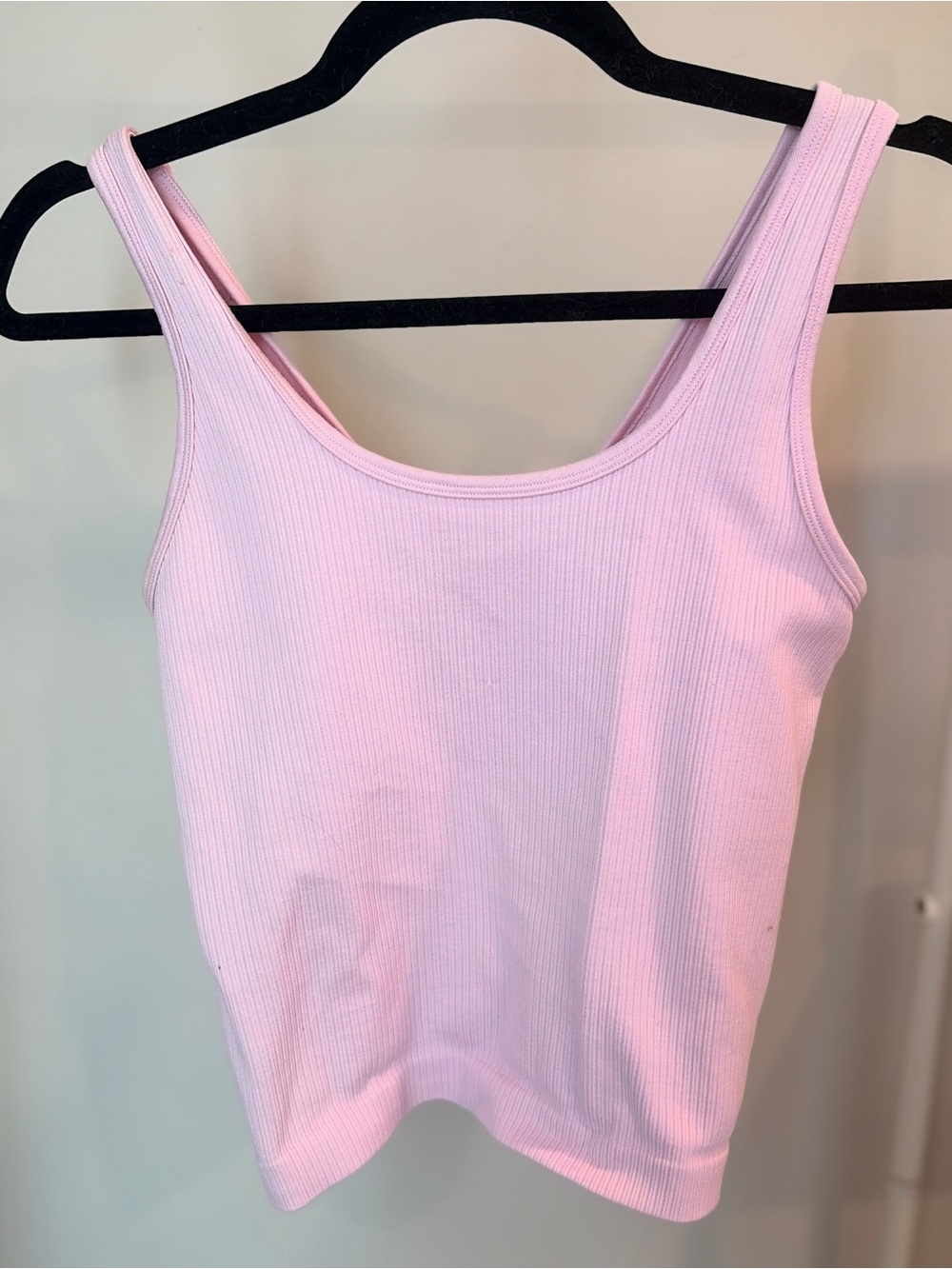 a new day Light Pink Ribbed Tank Top